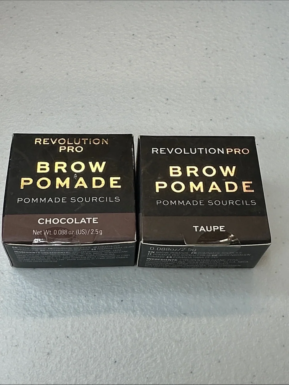 Revolution Brow Pomade Duo — Chocolate & Taupe new sealed